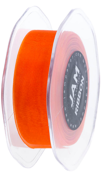 Orange Sheer Ribbon 7/8 Inch x 25 Yards Sheer Ribbon