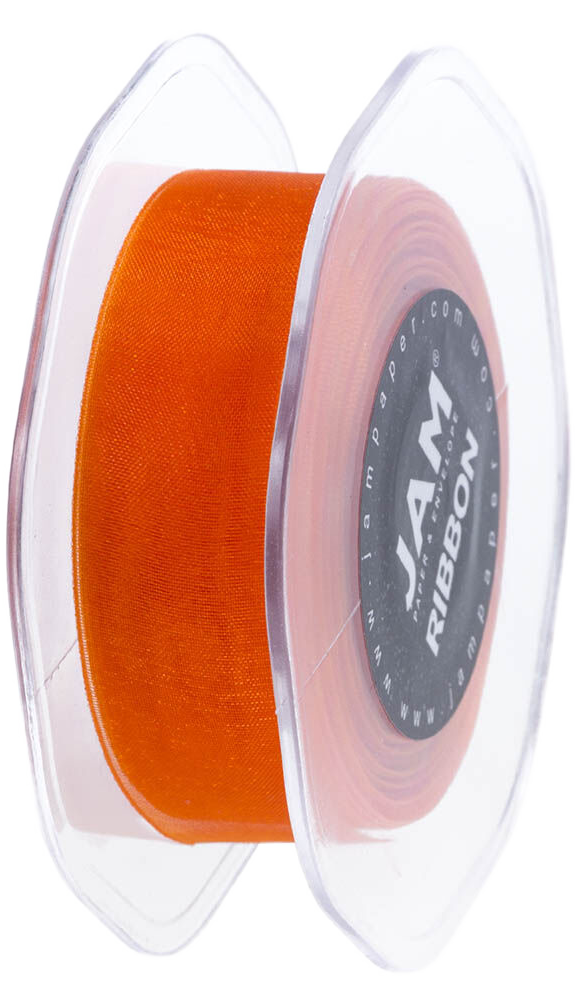 Orange Sheer Ribbon 7/8 Inch x 25 Yards Sheer Ribbon
