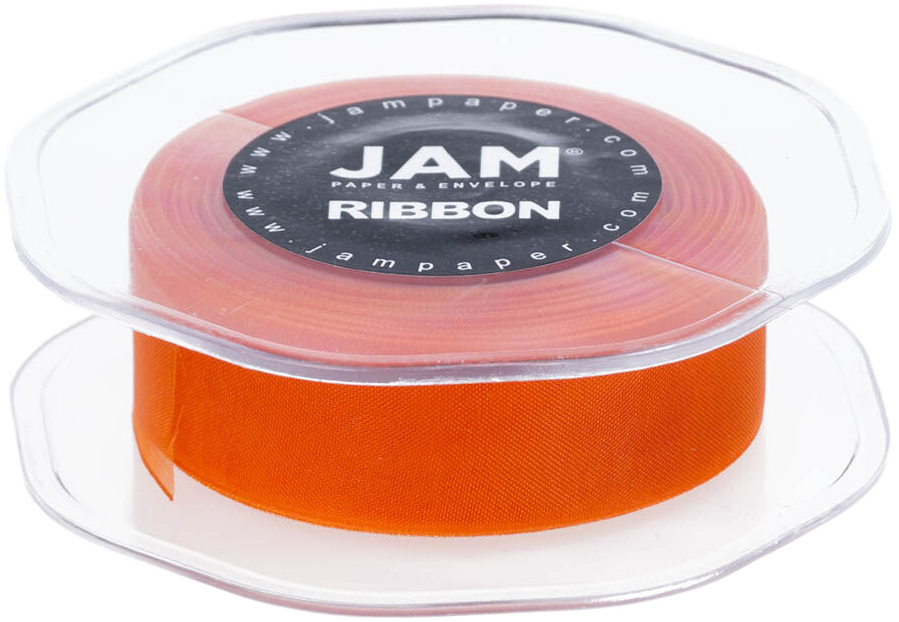 Orange Sheer Ribbon 7/8 Inch x 25 Yards Sheer Ribbon