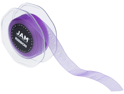 Purple 7/8 Inch x 25 Yards Sheer Ribbon