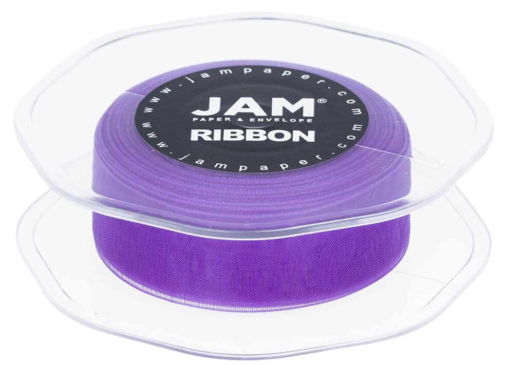 Purple 7/8 Inch x 25 Yards Sheer Ribbon