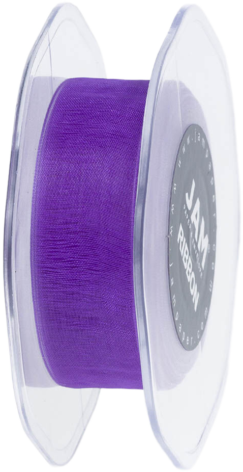 Purple 7/8 Inch x 25 Yards Sheer Ribbon