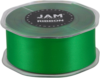 Emerald Green Satin 1 1/2 Inch Thick x 25 Yards Ribbon