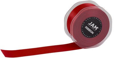Red Satin 1 1/2 Inch Thick x 25 Yards Ribbon