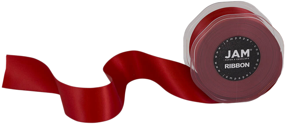 Red Satin 1 1/2 Inch Thick x 25 Yards Ribbon