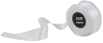 White Satin 1 1/2 Inch Thick x 25 Yards Ribbon