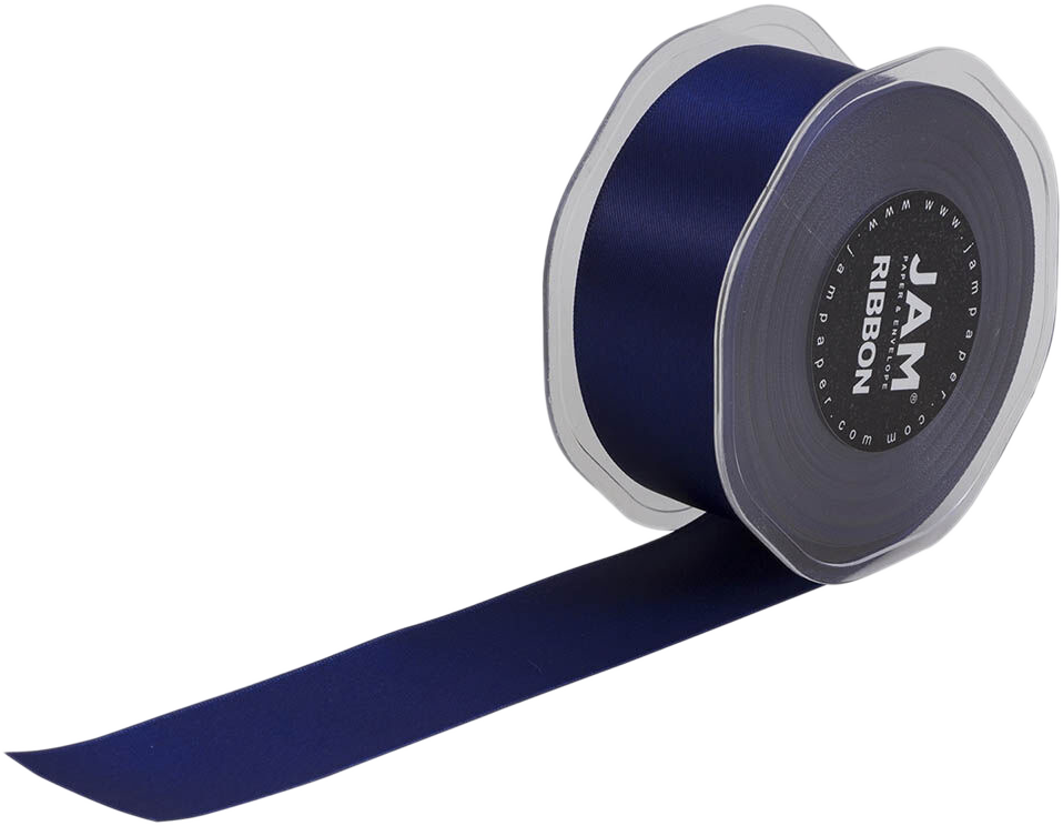 Navy Blue Satin 1 1/2 Inch x 25 Yards Ribbon
