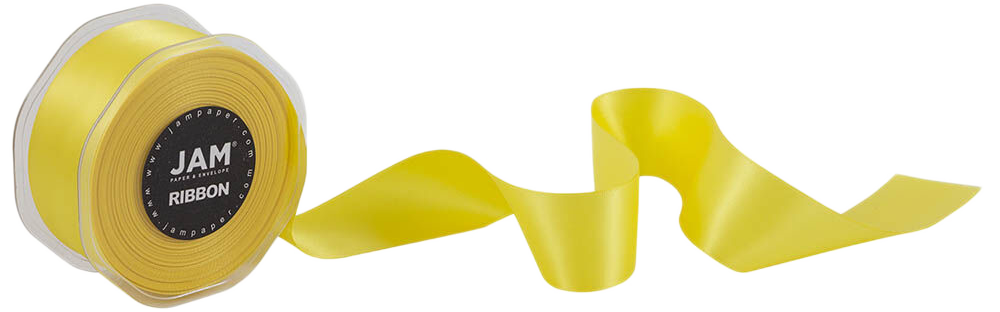 Yellow Satin 1 1/2 Inch x 25 Yards Ribbon