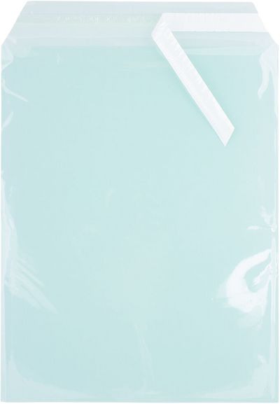 Aqua 1.6mil 8 15/16 x 11 1/4 Cello Envelopes with Peel & Seal