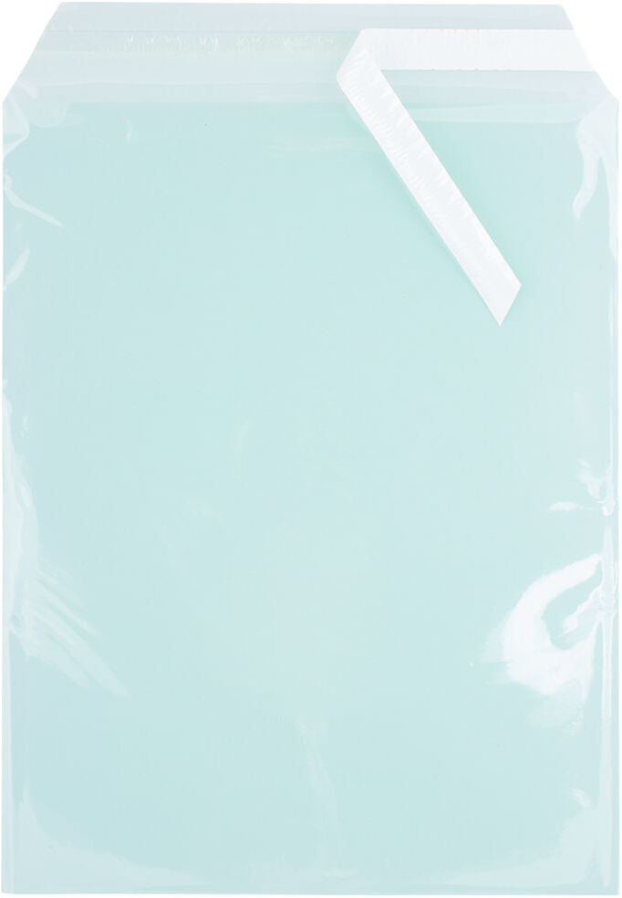 Aqua 1.6mil 8 15/16 x 11 1/4 Cello Envelopes with Peel & Seal