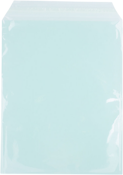 Aqua 1.6mil 8 15/16 x 11 1/4 Cello Envelopes with Peel & Seal