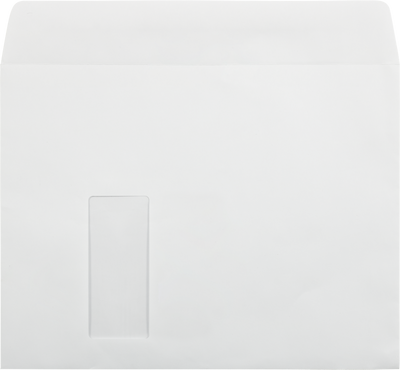 White 28lb 8 3/4 x 11 1/2 Booklet Window Envelopes
