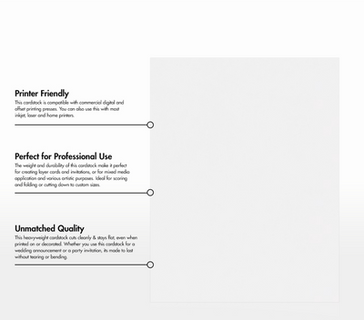 Bright White 100lb 8 1/2 x 11 Cardstock