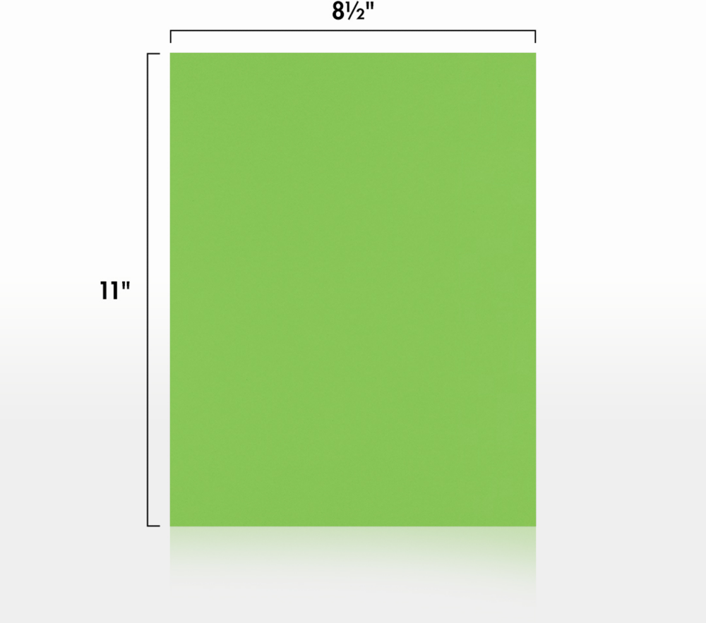 Limelight Green 100lb 8 1/2 x 11 Cardstock