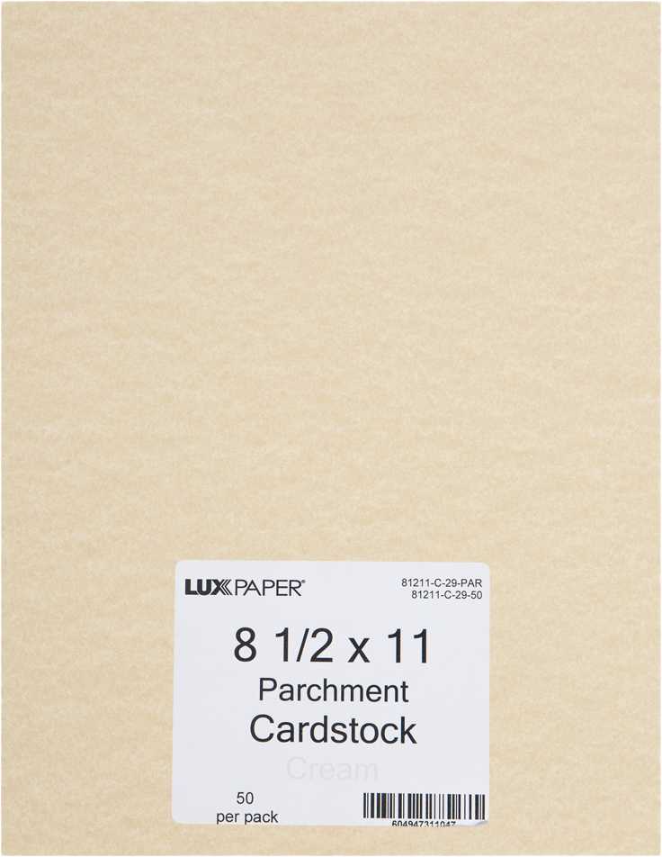 Cream Parchment 65lb 8 1/2 x 11 Cardstock