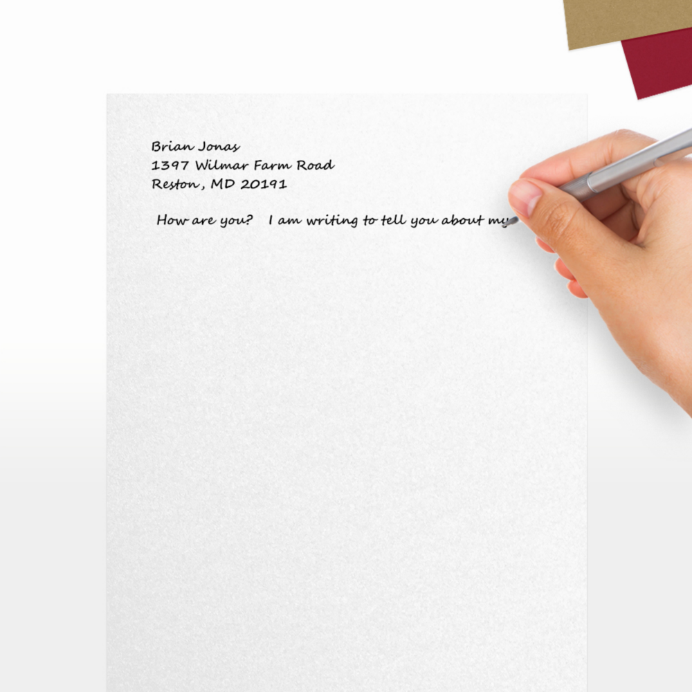Crystal White Metallic 105lb 8 1/2 x 11 Cardstock
