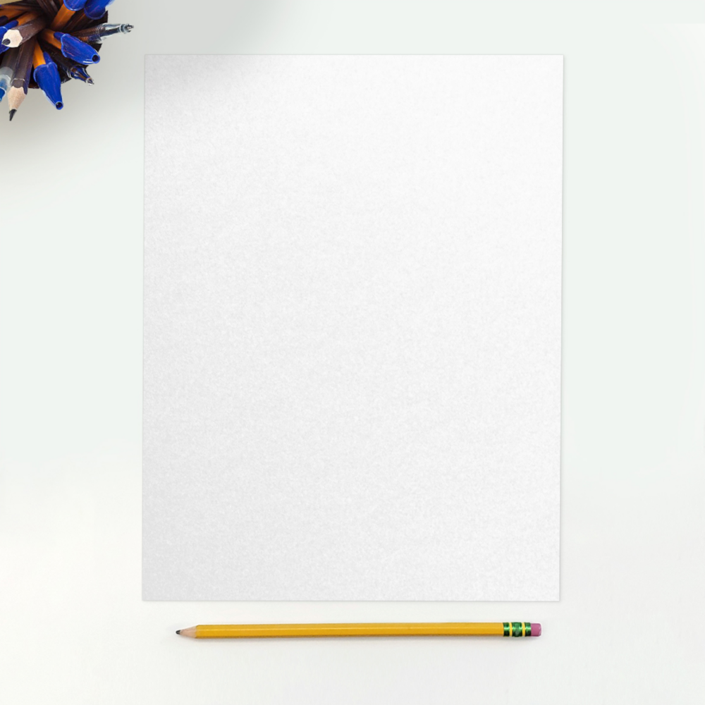 Crystal White Metallic 105lb 8 1/2 x 11 Cardstock