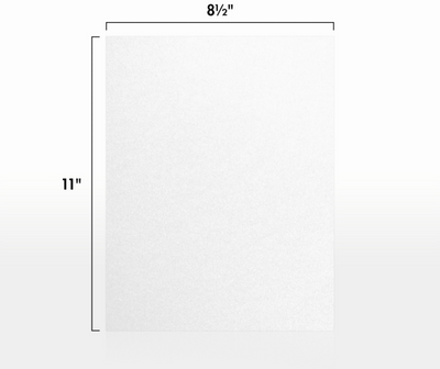 Crystal White Metallic 105lb 8 1/2 x 11 Cardstock