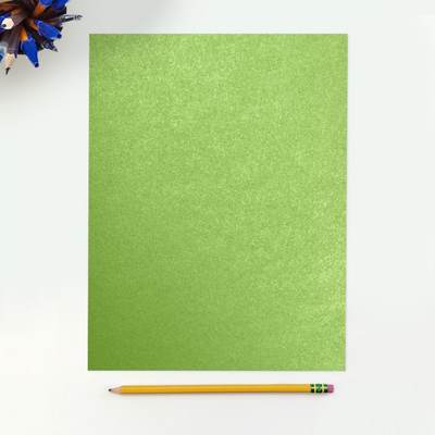 Lime Green Metallic 105lb 8 1/2 x 11 Cardstock