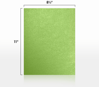 Lime Green Metallic 105lb 8 1/2 x 11 Cardstock