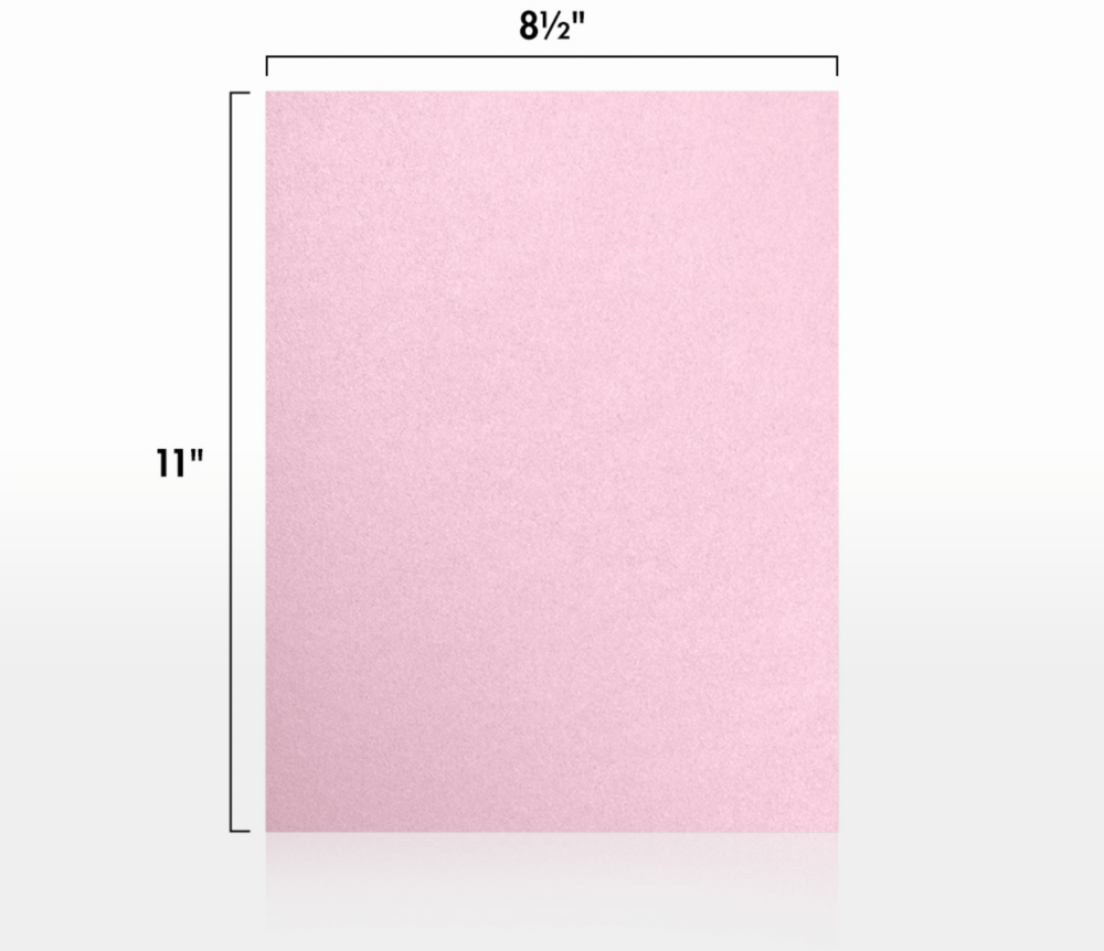Pink Rose Metallic 105lb 8 1/2 x 11 Cardstock