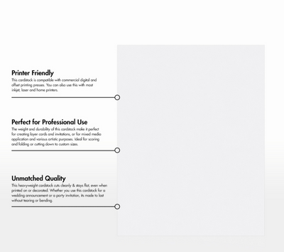 White Recycled 80lb 8 1/2 x 11 Cardstock