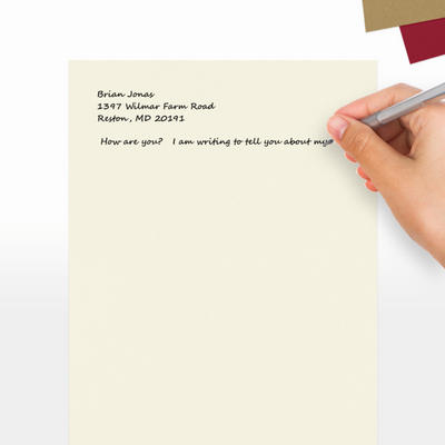 Natural White Recycled 80lb 8 1/2 x 11 Cardstock