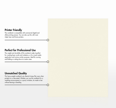 Natural White Recycled 80lb 8 1/2 x 11 Cardstock
