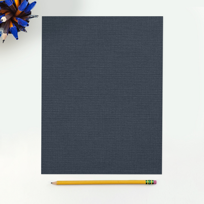 Nautical Navy Blue Linen 100lb 8 1/2 x 11 Cardstock