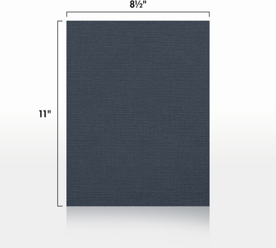 Nautical Navy Blue Linen 100lb 8 1/2 x 11 Cardstock