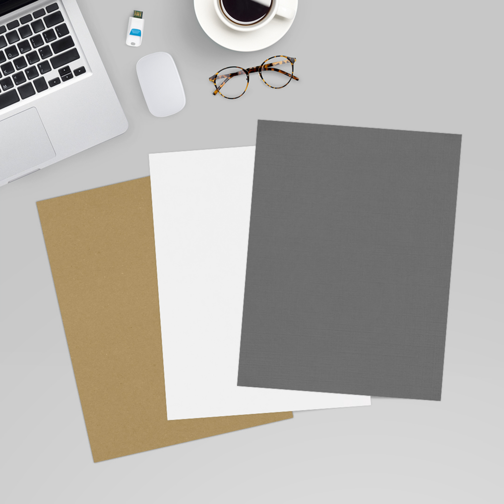 Sterling Gray Linen 100lb 8 1/2 x 11 Cardstock