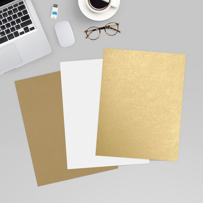 Light Gold Blonde Metallic 105lb 8 1/2 x 11 Cardstock
