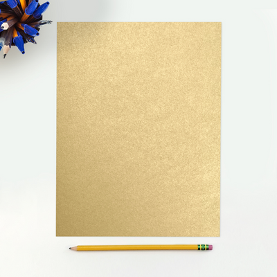Light Gold Blonde Metallic 105lb 8 1/2 x 11 Cardstock