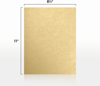 Light Gold Blonde Metallic 105lb 8 1/2 x 11 Cardstock