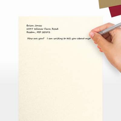 Champagne Ivory Metallic 105lb 8 1/2 x 11 Cardstock