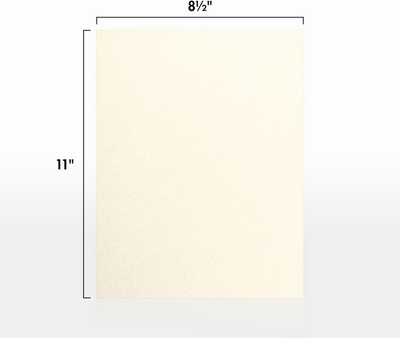 Champagne Ivory Metallic 105lb 8 1/2 x 11 Cardstock