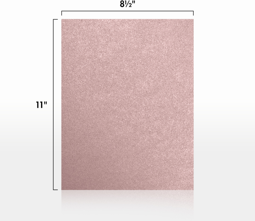 Misty Rose Metallic 105lb 8 1/2 x 11 Cardstock
