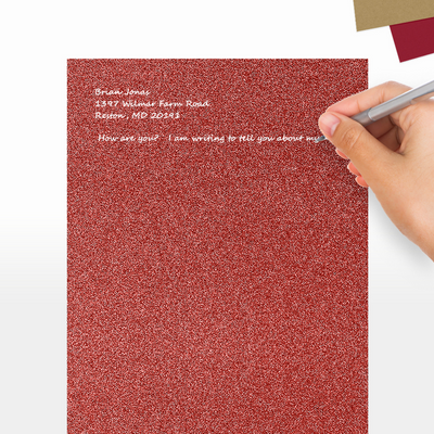 Holiday Red Sparkle 110lb 8 1/2 x 11 Cardstock