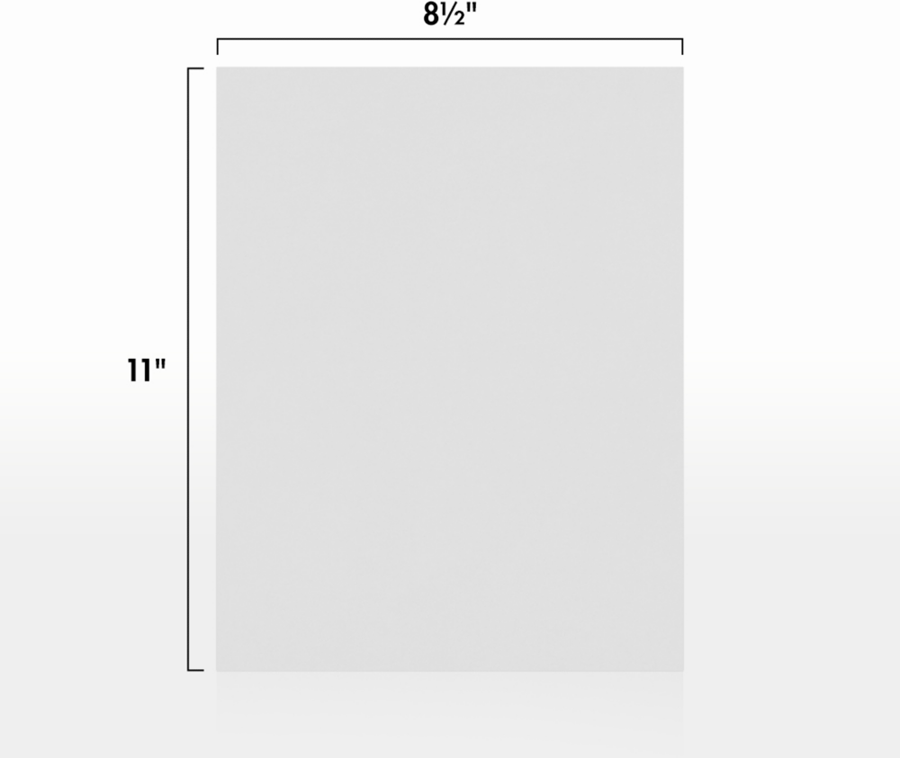 Pastel Gray Cotton 92lb 8 1/2 x 11 Cardstock