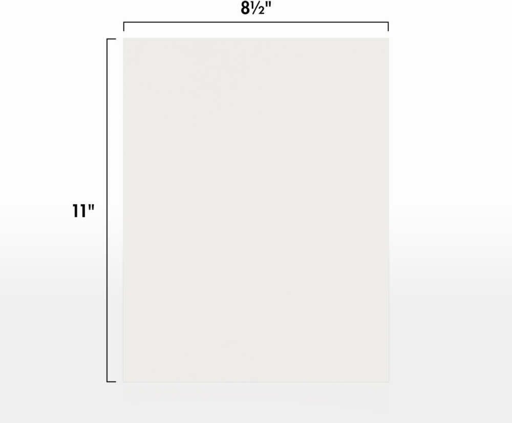 Natural White 100% Cotton 92lb 8 1/2 x 11 Cardstock