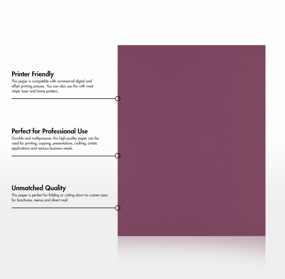 Vintage Plum Purple 32lb 8 1/2 x 11 Paper