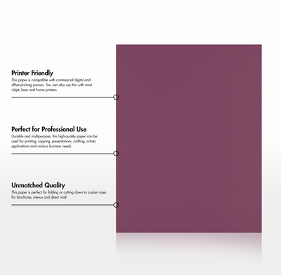 Vintage Plum Purple 32lb 8 1/2 x 11 Paper