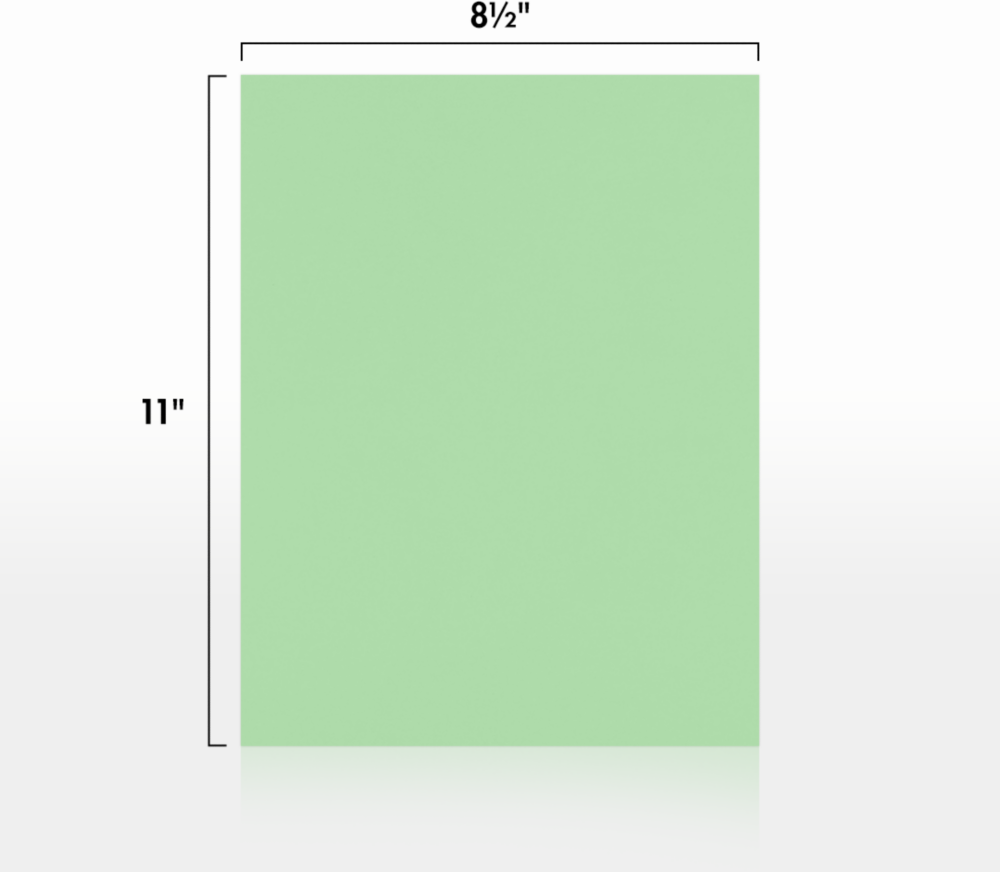 Pastel Green 24lb 8 1/2 x 11 Paper