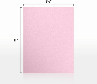 Pink Rose Metallic 32lb 8 1/2 x 11 Paper