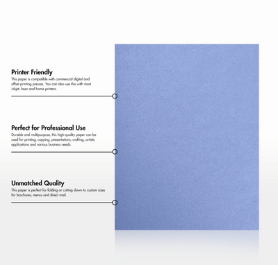 Vista Purple Metallic 32lb 8 1/2 x 11 Paper
