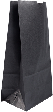 Black Kraft Large Paper Lunch Bags (6 x 11 x 3 1/2) - 25 Pack
