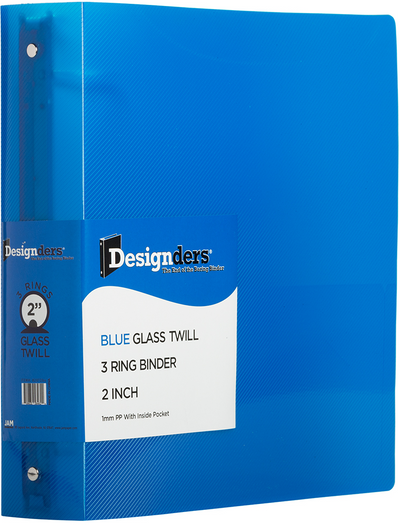 Blue Plastic 2 Inch 3-Ring Binder