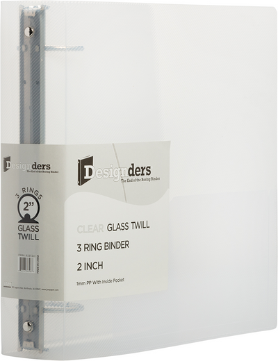 Clear Plastic 2 Inch 3-Ring Binder