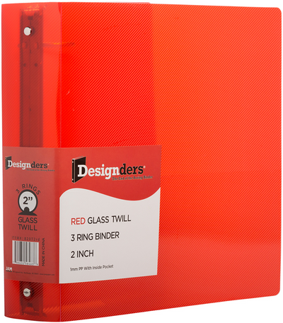 Red Plastic 2 Inch 3-Ring Binder
