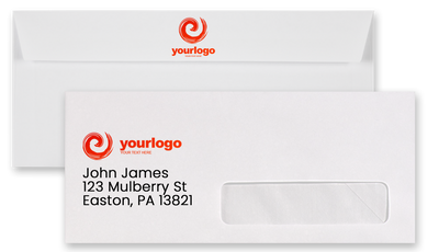 White 24lb #10 Right Window Envelopes (4 1/8 x 9 1/2)